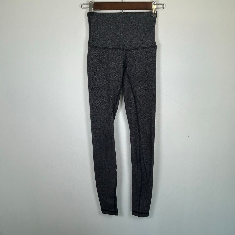 Lululemon Wunder Under Full Length Leggings, Nubby Tweed, Sz 2